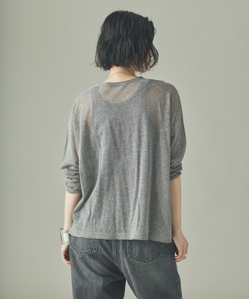 Curensology（カレンソロジー）の「Curensology(カレンソロジー)/シアーリラックスニットプルオーバー（ニット/セーター・レディース・ベージュ/ブラック/グレー・FREE）」の12枚目の写真