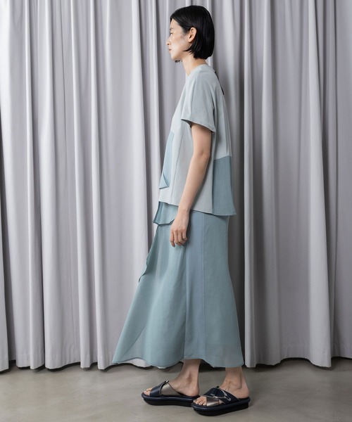 MARECHAL TERRE（マルシャルテル）の「ペプラムトップス（Tシャツ/カットソー・レディース・ホワイト/ライトベージュ/ブラック/セージグリーン・MEDIUM）」の8枚目の写真