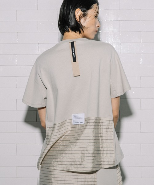 MARECHAL TERRE（マルシャルテル）の「ペプラムトップス（Tシャツ/カットソー・レディース・ホワイト/ライトベージュ/ブラック/セージグリーン・MEDIUM）」の12枚目の写真