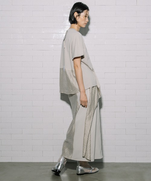 MARECHAL TERRE（マルシャルテル）の「ペプラムトップス（Tシャツ/カットソー・レディース・ホワイト/ライトベージュ/ブラック/セージグリーン・MEDIUM）」の14枚目の写真