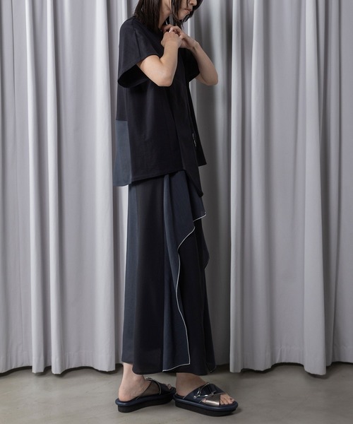 MARECHAL TERRE（マルシャルテル）の「ペプラムトップス（Tシャツ/カットソー・レディース・ホワイト/ライトベージュ/ブラック/セージグリーン・MEDIUM）」の21枚目の写真