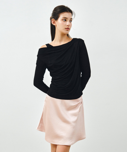 MONGDOL（モンドル）の「サイドタックサテンミディスカートライトピンクMDSK033LPINK（スカート・レディース・その他・SMALL/MEDIUM）」の5枚目の写真