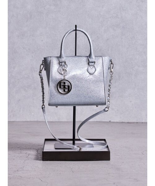GYDA(ジェイダ)の「GGチャームGLITTER BAG(ハンドバッグ・レディース・ピンク/シルバー/ブラック・FREE)」の3枚目の写真