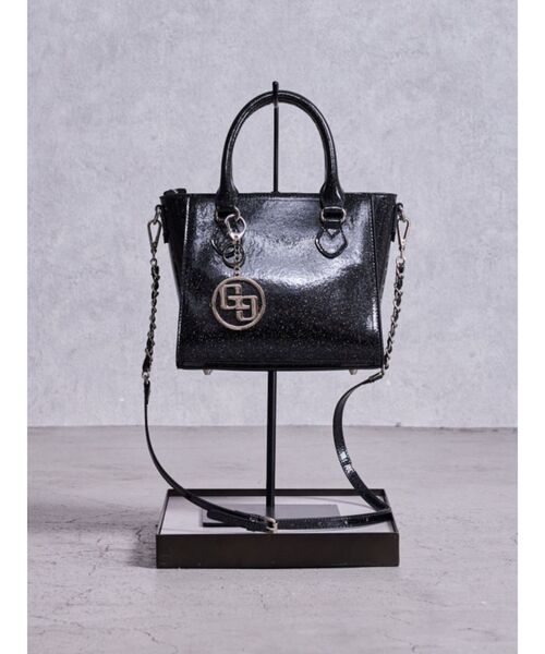 GYDA(ジェイダ)の「GGチャームGLITTER BAG(ハンドバッグ・レディース・ピンク/シルバー/ブラック・FREE)」の2枚目の写真