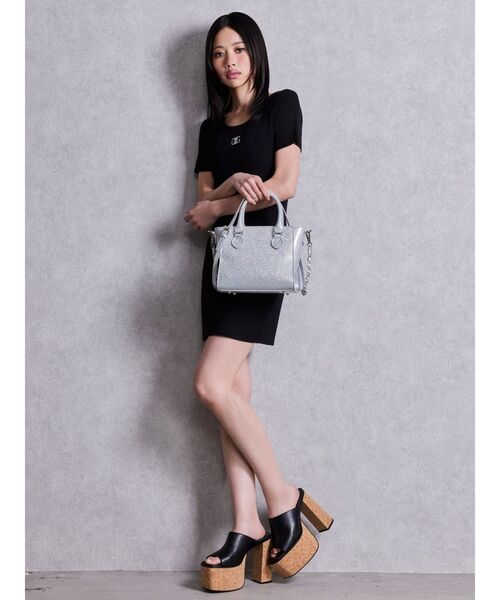 GYDA(ジェイダ)の「GGチャームGLITTER BAG(ハンドバッグ・レディース・ピンク/シルバー/ブラック・FREE)」の9枚目の写真