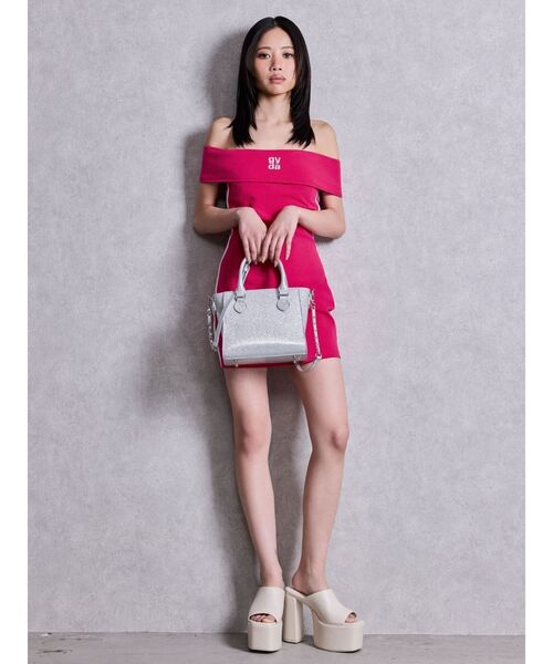 GYDA(ジェイダ)の「GGチャームGLITTER BAG(ハンドバッグ・レディース・ピンク/シルバー/ブラック・FREE)」の10枚目の写真