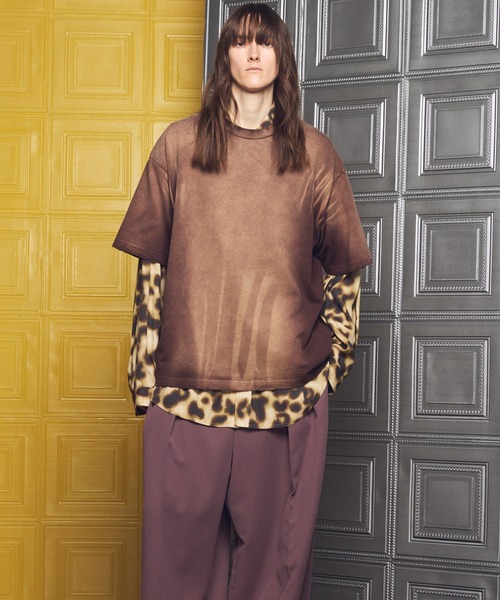 MAISON SPECIAL（メゾンスペシャル）の「《UNISEX》Sunburn Processing Prime-Over Short Sleeve T-shirt/サンバーンプロセシングプライムオーバーショートスリーブTシャツ【MAISON SPECIAL/メゾンスペシャル】（Tシャツ/カットソー・メンズ・グレー/ブラウン/ブラック/ライトブルー・0/1/2）」の14枚目の写真