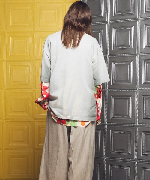 MAISON SPECIAL（メゾンスペシャル）の「《UNISEX》Sunburn Processing Prime-Over Short Sleeve T-shirt/サンバーンプロセシングプライムオーバーショートスリーブTシャツ【MAISON SPECIAL/メゾンスペシャル】（Tシャツ/カットソー・メンズ・グレー/ブラウン/ブラック/ライトブルー・0/1/2）」の18枚目の写真