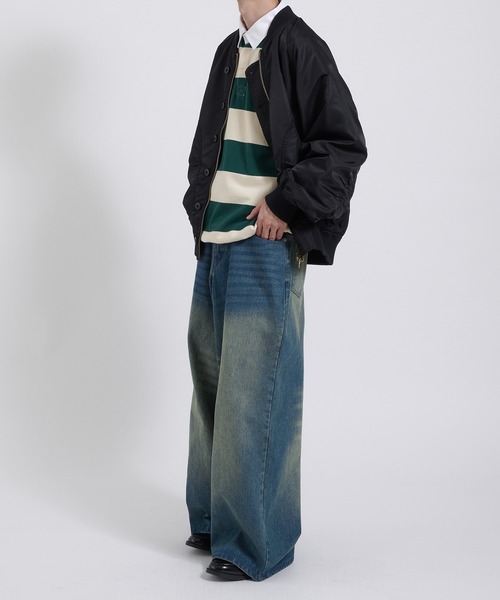 Perushu(ペルーシュ)の「ORIGINAL EMBLEM EMBROIDERY STRIPED RUGBY SHIRT/オリジナルエンブレム刺繍ボーダーラガーシャツ(Tシャツ/カットソー・メンズ・レッド系その他/パープル系その他/グリーン系その他・MEDIUM/LARGE)」の6枚目の写真