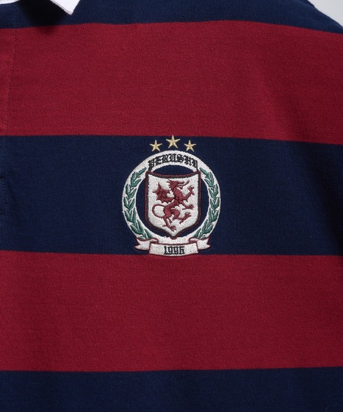 Perushu(ペルーシュ)の「ORIGINAL EMBLEM EMBROIDERY STRIPED RUGBY SHIRT/オリジナルエンブレム刺繍ボーダーラガーシャツ(Tシャツ/カットソー・メンズ・レッド系その他/パープル系その他/グリーン系その他・MEDIUM/LARGE)」の18枚目の写真