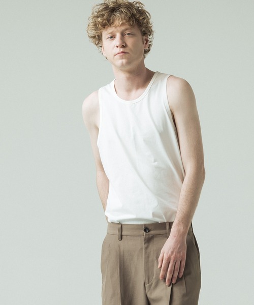SLICK(スリック)の「【SLICK/スリック】Sorona Jersey Tank Top/ソロナ ジャージー タンクトップ/機能素材(タンクトップ・メンズ・ブラック/ホワイト/モカ・3/2/1)」の7枚目の写真