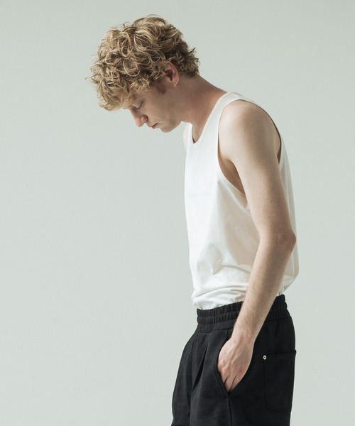 SLICK(スリック)の「【SLICK/スリック】Sorona Jersey Tank Top/ソロナ ジャージー タンクトップ/機能素材(タンクトップ・メンズ・ブラック/ホワイト/モカ・3/2/1)」の8枚目の写真