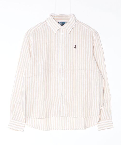 ワイド クロップド ギンガム リネン シャツ（シャツ/ブラウス）｜POLO