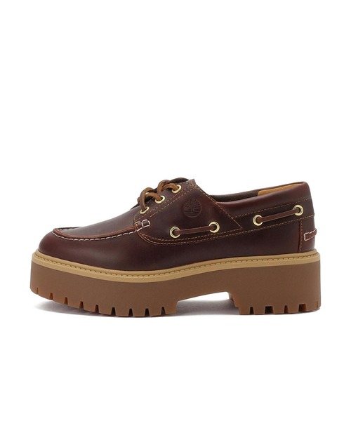 Timberland(ティンバーランド)の「W STONE STREET PLATFORM BOAT SHOE A2QDMD57(ブーツ・レディース・ブラウン・7h/7/6h/6/8/5h)」の1枚目の写真