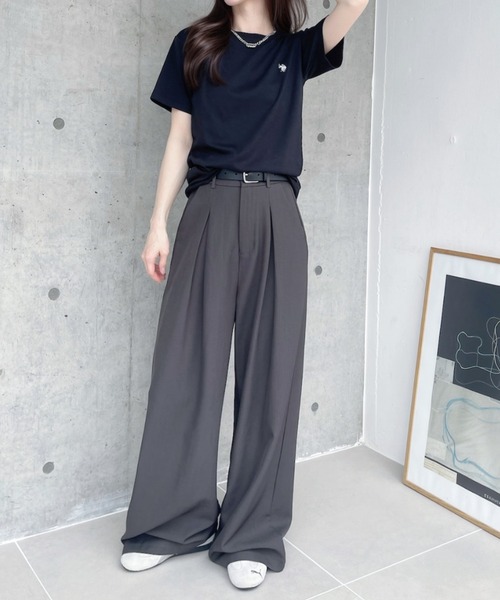 U.S. POLO ASSN.(ユーエスポロアッスン)の「【Ada.別注 U.S. POLO ASSN.】 ベーシック スムース 半袖 Tシャツ ◎(Tシャツ/カットソー・レディース・ライトブルー/ブラック/ホワイト・L/M/S)」の13枚目の写真