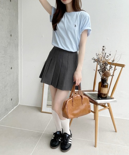 U.S. POLO ASSN.(ユーエスポロアッスン)の「【Ada.別注 U.S. POLO ASSN.】 ベーシック スムース 半袖 Tシャツ ◎(Tシャツ/カットソー・レディース・ライトブルー/ブラック/ホワイト・L/M/S)」の17枚目の写真
