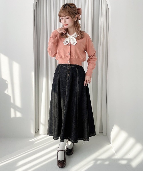 F i.n.t(フィント)の「小花刺繍クロスタイブラウス(シャツ/ブラウス・レディース・ホワイト×ブルー/アイボリー・FREE)」の12枚目の写真