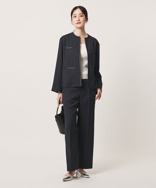 UNITED ARROWS(ユナイテッドアローズ)の「Spiree ASAMI ワイドパンツ ‐ウォッシャブル‐(スラックス・レディース・ネイビー/ナチュラル・36/38/40)」の9枚目の写真