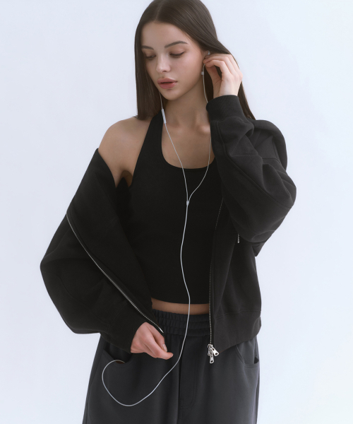MUSINSA STANDARD WOMAN（ムシンサスタンダードウーマン）の「ウィメンズスリムホルタートップ[ブラック]（Tシャツ/カットソー・レディース・その他・SMALL/MEDIUM/LARGE/X-SMALL）」の2枚目の写真