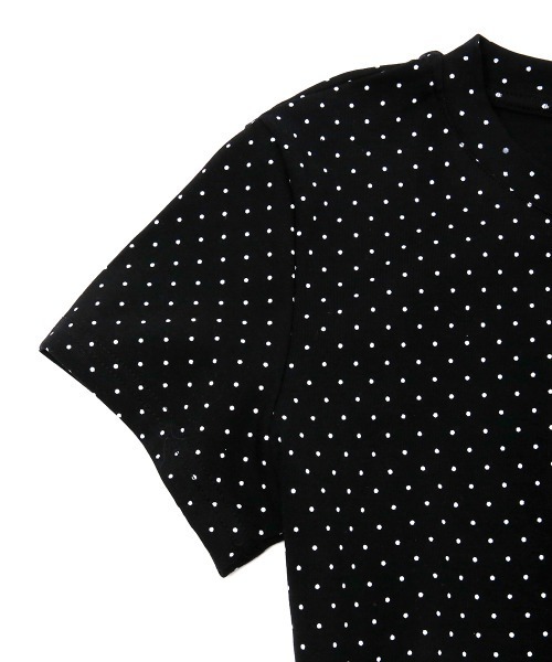 Rejoule(リジュール)の「フリルピンドット柄トップス(Tシャツ/カットソー・レディース・ホワイト/ブラック/グレー・FREE)」の7枚目の写真