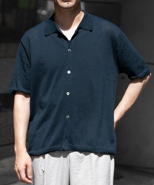 URBAN RESEARCH ROSSO MEN（アーバンリサーチロッソメン）の「『UR TECH』AIRDRY半袖ポロカーディガン（カーディガン/ボレロ・メンズ・カーキ/チャコールグレー/ライトグレー/ネイビー・MEDIUM/LARGE/X-LARGE）」の4枚目の写真