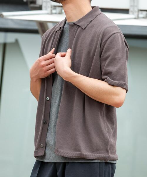 URBAN RESEARCH ROSSO MEN（アーバンリサーチロッソメン）の「『UR TECH』AIRDRY半袖ポロカーディガン（カーディガン/ボレロ・メンズ・カーキ/チャコールグレー/ライトグレー/ネイビー・MEDIUM/LARGE/X-LARGE）」の11枚目の写真