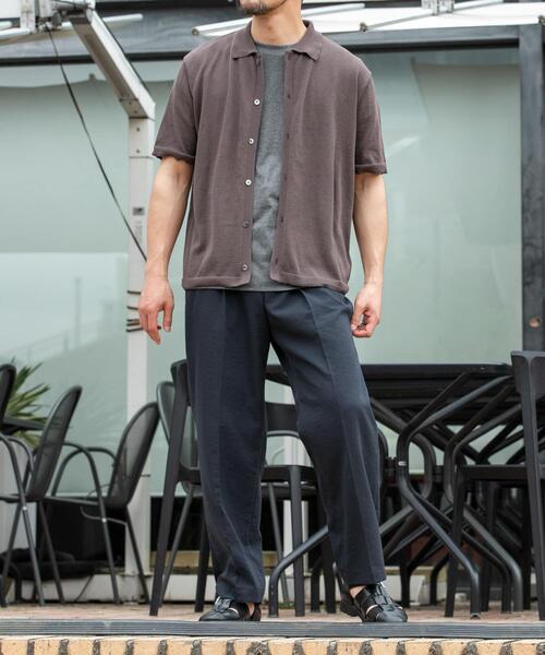 URBAN RESEARCH ROSSO MEN（アーバンリサーチロッソメン）の「『UR TECH』AIRDRY半袖ポロカーディガン（カーディガン/ボレロ・メンズ・カーキ/チャコールグレー/ライトグレー/ネイビー・MEDIUM/LARGE/X-LARGE）」の12枚目の写真