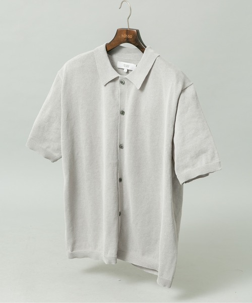 URBAN RESEARCH ROSSO MEN（アーバンリサーチロッソメン）の「『UR TECH』AIRDRY半袖ポロカーディガン（カーディガン/ボレロ・メンズ・カーキ/チャコールグレー/ライトグレー/ネイビー・MEDIUM/LARGE/X-LARGE）」の3枚目の写真