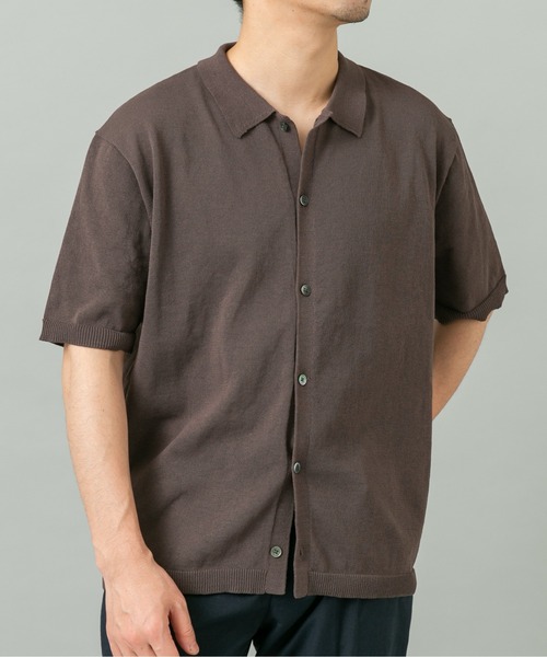 URBAN RESEARCH ROSSO MEN（アーバンリサーチロッソメン）の「『UR TECH』AIRDRY半袖ポロカーディガン（カーディガン/ボレロ・メンズ・カーキ/チャコールグレー/ライトグレー/ネイビー・MEDIUM/LARGE/X-LARGE）」の5枚目の写真