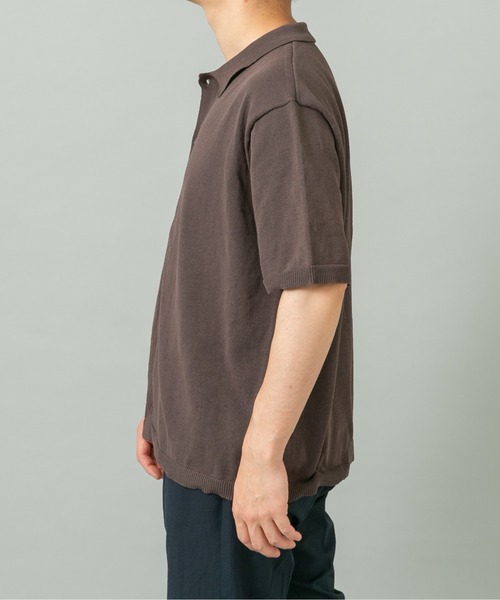 URBAN RESEARCH ROSSO MEN（アーバンリサーチロッソメン）の「『UR TECH』AIRDRY半袖ポロカーディガン（カーディガン/ボレロ・メンズ・カーキ/チャコールグレー/ライトグレー/ネイビー・MEDIUM/LARGE/X-LARGE）」の6枚目の写真