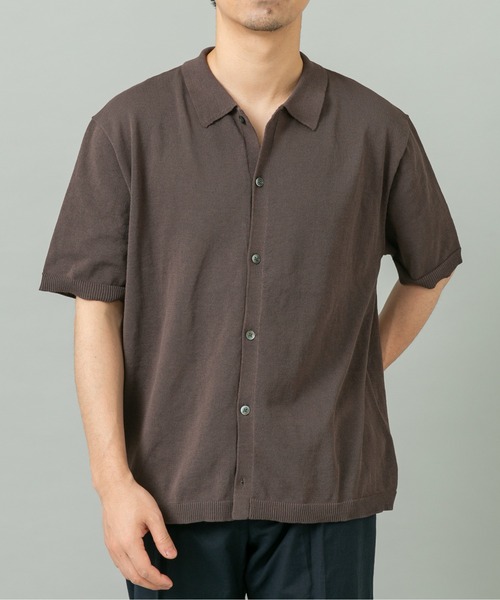 URBAN RESEARCH ROSSO MEN（アーバンリサーチロッソメン）の「『UR TECH』AIRDRY半袖ポロカーディガン（カーディガン/ボレロ・メンズ・カーキ/チャコールグレー/ライトグレー/ネイビー・MEDIUM/LARGE/X-LARGE）」の7枚目の写真