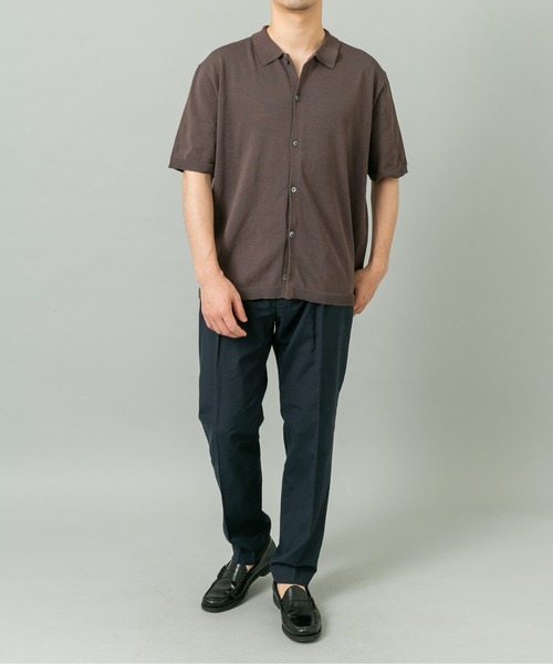 URBAN RESEARCH ROSSO MEN（アーバンリサーチロッソメン）の「『UR TECH』AIRDRY半袖ポロカーディガン（カーディガン/ボレロ・メンズ・カーキ/チャコールグレー/ライトグレー/ネイビー・MEDIUM/LARGE/X-LARGE）」の8枚目の写真