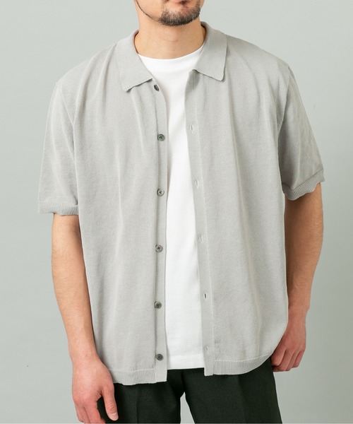 URBAN RESEARCH ROSSO MEN（アーバンリサーチロッソメン）の「『UR TECH』AIRDRY半袖ポロカーディガン（カーディガン/ボレロ・メンズ・カーキ/チャコールグレー/ライトグレー/ネイビー・MEDIUM/LARGE/X-LARGE）」の9枚目の写真