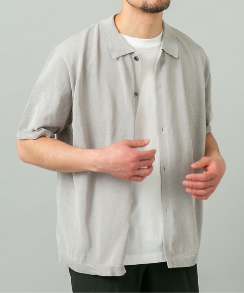 URBAN RESEARCH ROSSO MEN（アーバンリサーチロッソメン）の「『UR TECH』AIRDRY半袖ポロカーディガン（カーディガン/ボレロ・メンズ・カーキ/チャコールグレー/ライトグレー/ネイビー・MEDIUM/LARGE/X-LARGE）」の10枚目の写真