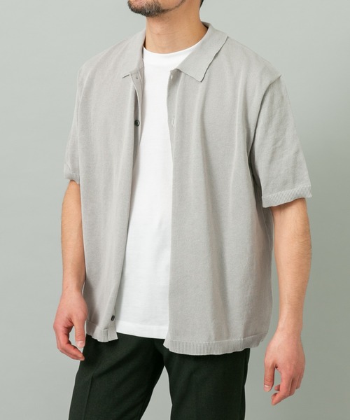 URBAN RESEARCH ROSSO MEN（アーバンリサーチロッソメン）の「『UR TECH』AIRDRY半袖ポロカーディガン（カーディガン/ボレロ・メンズ・カーキ/チャコールグレー/ライトグレー/ネイビー・MEDIUM/LARGE/X-LARGE）」の11枚目の写真