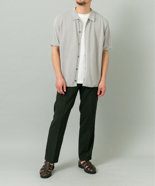 URBAN RESEARCH ROSSO MEN（アーバンリサーチロッソメン）の「『UR TECH』AIRDRY半袖ポロカーディガン（カーディガン/ボレロ・メンズ・カーキ/チャコールグレー/ライトグレー/ネイビー・MEDIUM/LARGE/X-LARGE）」の12枚目の写真