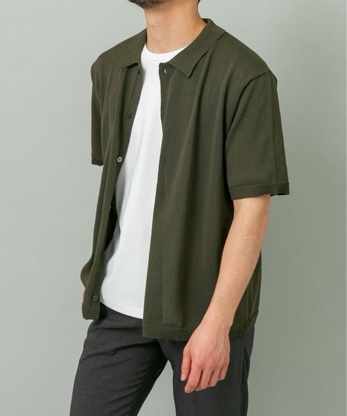 URBAN RESEARCH ROSSO MEN（アーバンリサーチロッソメン）の「『UR TECH』AIRDRY半袖ポロカーディガン（カーディガン/ボレロ・メンズ・カーキ/チャコールグレー/ライトグレー/ネイビー・MEDIUM/LARGE/X-LARGE）」の16枚目の写真