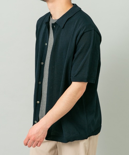 URBAN RESEARCH ROSSO MEN（アーバンリサーチロッソメン）の「『UR TECH』AIRDRY半袖ポロカーディガン（カーディガン/ボレロ・メンズ・カーキ/チャコールグレー/ライトグレー/ネイビー・MEDIUM/LARGE/X-LARGE）」の19枚目の写真