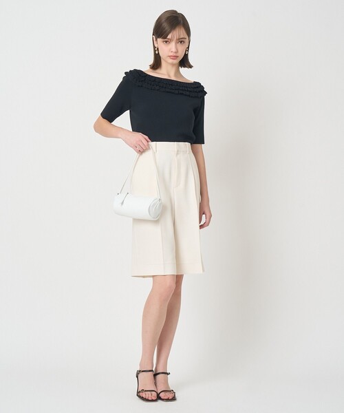 ANAYI(アナイ)の「ライトスラブハーフパンツ(その他パンツ・レディース・ネイビー/ブラウン/ホワイト・38/36)」の13枚目の写真