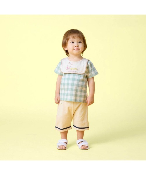 sanrio(サンリオ)の「前ヨーク風襟付きプリント半袖Tシャツ(サンリオキャラクターズ)(Tシャツ/カットソー・キッズ・ホワイト系その他5/グリーン系その他5・80/90/100/110/120)」の4枚目の写真