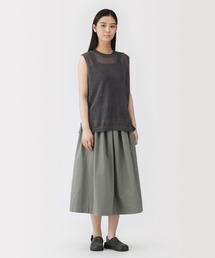 〔MUJI Labo〕　婦人　和紙混高密度ポプリンタックスカート