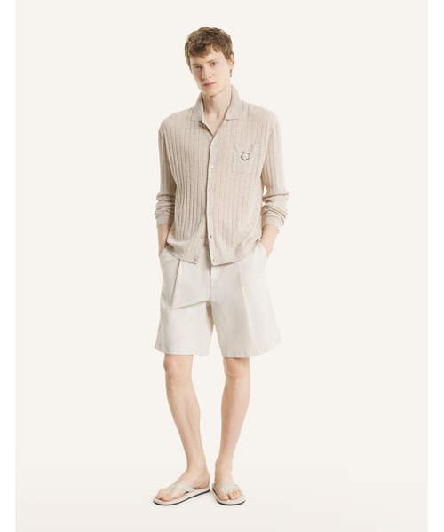 Maison Kitsune(メゾンキツネ)の「LINEN COTTON LONG SLEEVE SHIRT(シャツ/ブラウス・メンズ・ベージュ・L/M/S/XL)」の2枚目の写真