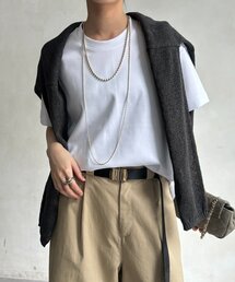 裾切替半袖プルオーバー