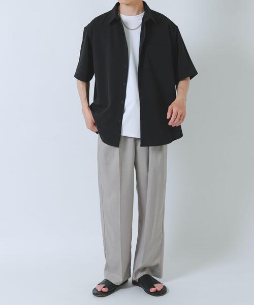 ITEMS URBANRESEARCH(アイテムズ アーバンリサーチ)の「ヨウリュウ レギュラーカラー 半袖シャツ(シャツ/ブラウス・メンズ・ブラック/ダークグレー/ネイビー/オリーブ・LARGE/MEDIUM)」の8枚目の写真
