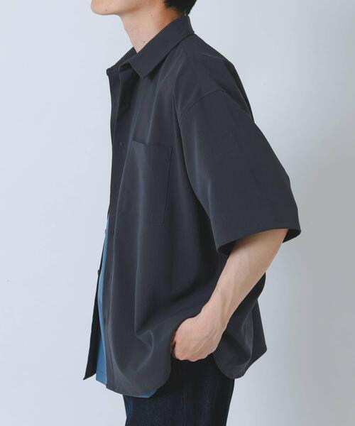 ITEMS URBANRESEARCH(アイテムズ アーバンリサーチ)の「ヨウリュウ レギュラーカラー 半袖シャツ(シャツ/ブラウス・メンズ・ブラック/ダークグレー/ネイビー/オリーブ・LARGE/MEDIUM)」の14枚目の写真