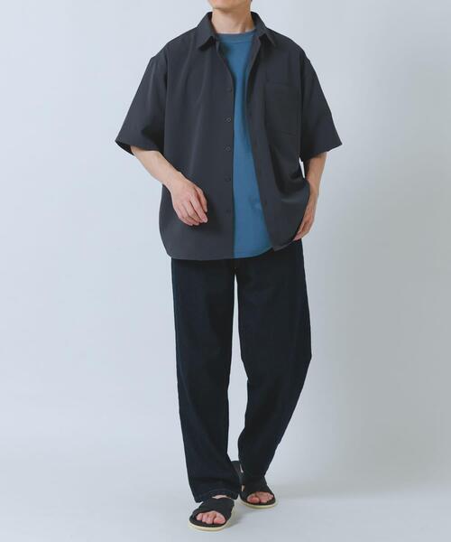 ITEMS URBANRESEARCH(アイテムズ アーバンリサーチ)の「ヨウリュウ レギュラーカラー 半袖シャツ(シャツ/ブラウス・メンズ・ブラック/ダークグレー/ネイビー/オリーブ・LARGE/MEDIUM)」の16枚目の写真