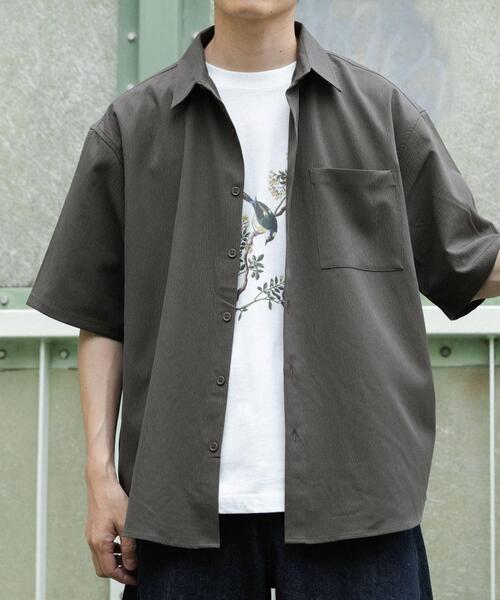 ITEMS URBANRESEARCH(アイテムズ アーバンリサーチ)の「ヨウリュウ レギュラーカラー 半袖シャツ(シャツ/ブラウス・メンズ・ブラック/ダークグレー/ネイビー/オリーブ・LARGE/MEDIUM)」の14枚目の写真