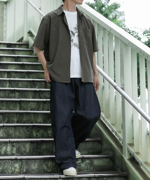 ITEMS URBANRESEARCH(アイテムズ アーバンリサーチ)の「ヨウリュウ レギュラーカラー 半袖シャツ(シャツ/ブラウス・メンズ・ブラック/ダークグレー/ネイビー/オリーブ・LARGE/MEDIUM)」の11枚目の写真
