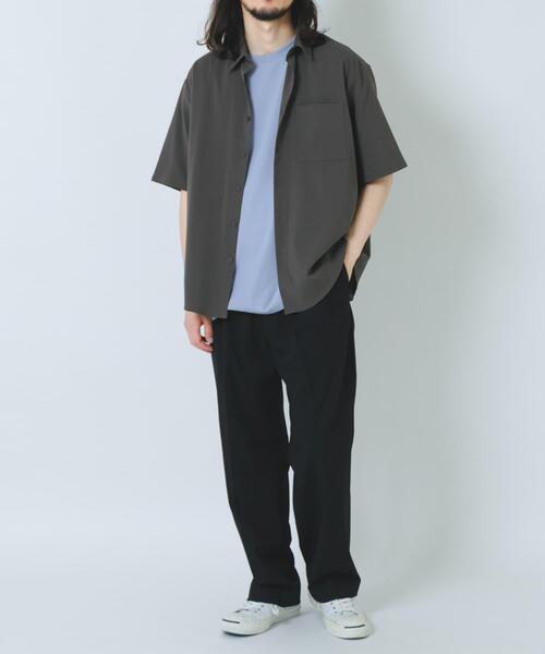ITEMS URBANRESEARCH(アイテムズ アーバンリサーチ)の「ヨウリュウ レギュラーカラー 半袖シャツ(シャツ/ブラウス・メンズ・ブラック/ダークグレー/ネイビー/オリーブ・LARGE/MEDIUM)」の7枚目の写真