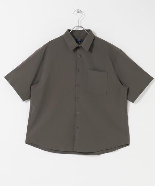 ITEMS URBANRESEARCH(アイテムズ アーバンリサーチ)の「ヨウリュウ レギュラーカラー 半袖シャツ(シャツ/ブラウス・メンズ・ブラック/ダークグレー/ネイビー/オリーブ・LARGE/MEDIUM)」の8枚目の写真